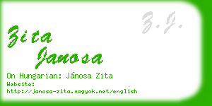 zita janosa business card